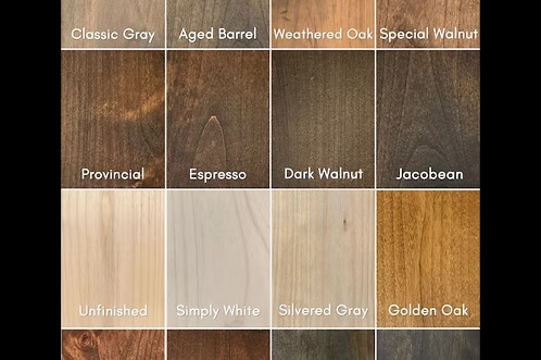 Florida Custom Bunk Beds wood stain color options